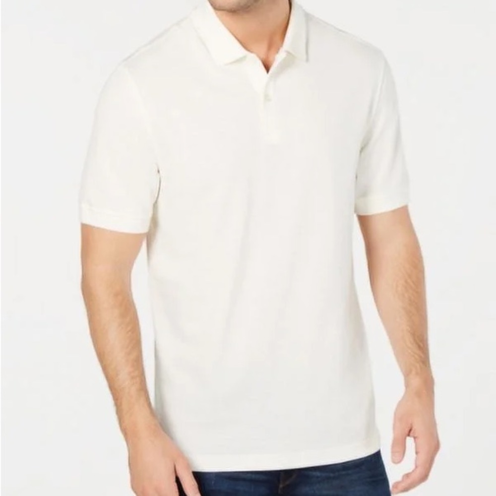 Calvin Klein Cream Polo Shirt with Classic Design